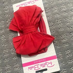 Ruffle Butts red bow headband